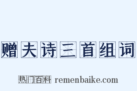 赠夫诗三首组词是什么意思的图片